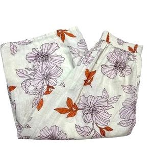 Rachel Roy Floral Linen Pants